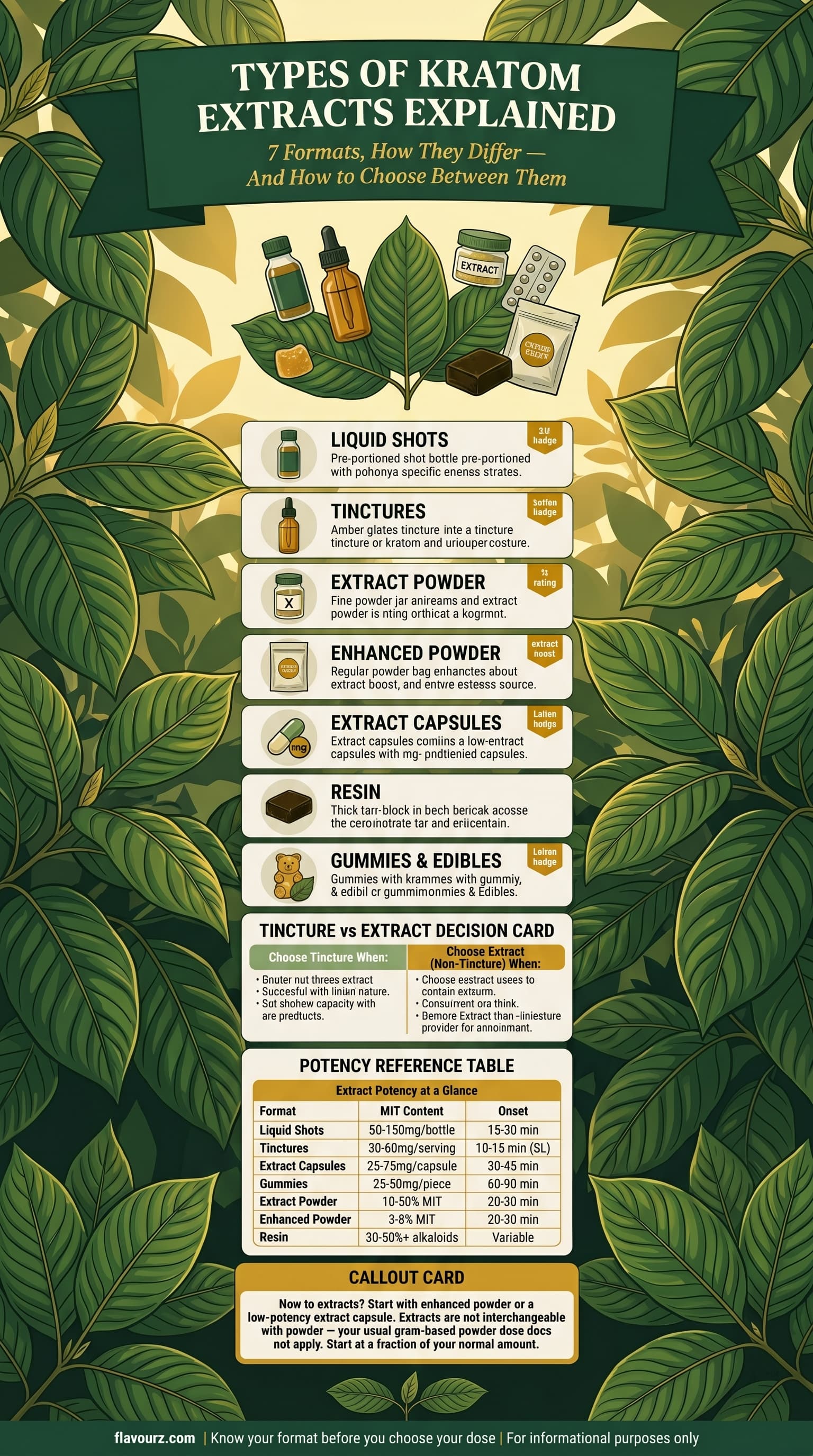 infographic for Types of Kratom Extracts Explained